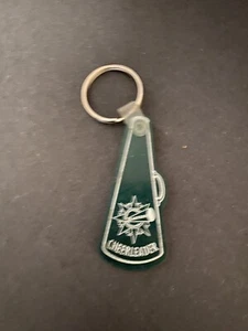 Vintage CHEERLEADER Soft Green Poly- Keychain Key Ring, Old Has Wear- Photos - Picture 1 of 3