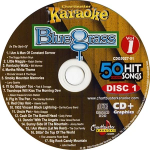 The Greatest Karaoke from BLUEGRASS CD+G Disc 1 . New in Window Sleeve with List - Picture 1 of 3