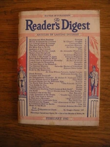 Readers Digest Februar 1942, Bomber, Lou Gehrig, Stalin, Chile, Japan, Bismark - Bild 1 von 6