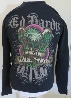 Camisa Pullover Top Calavera Tatuaje Ed Hardy Para Hombre Talla S Manga Larga Hecha en EE. UU. Foto 1 de 4