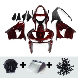 ABS Fairings Kit For Kawasaki ZX9R Ninja 1998 1999 ZX900 98 99 Body Kit Dark Red - Picture 1 of 8