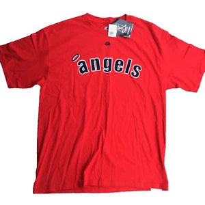 Majestic Men Red Los Angeles Angels 48 Torii Hunter T-Shirt XL w/ Tags - Picture 1 of 9