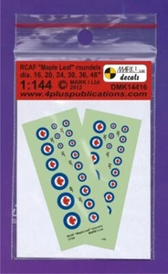 1/144 Decals: Canadian "Maple Leaf" Roundals Various Sizes #DMK14416 : MARK1 - Picture 1 of 2