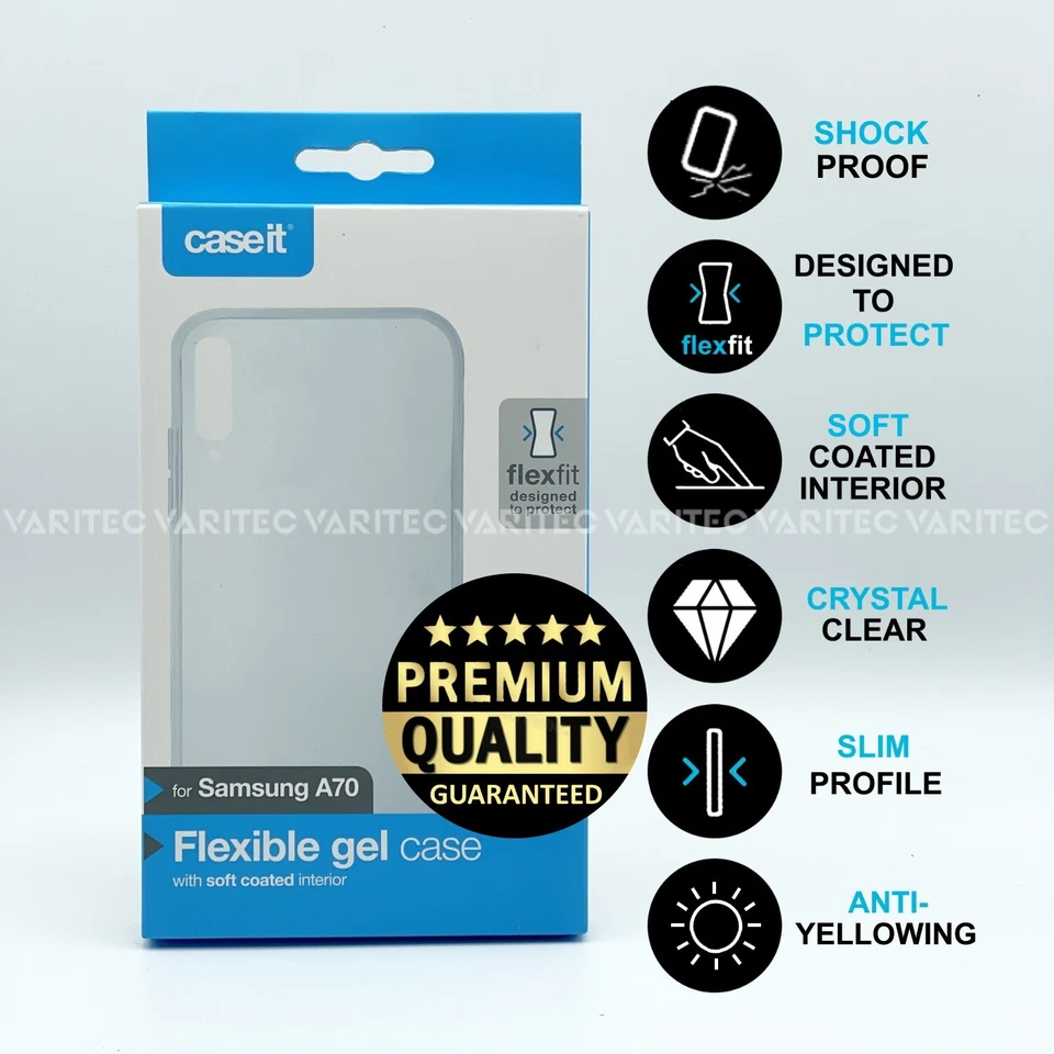 Funda trasera transparente de gel de silicona CASEIT A70 a prueba de golpes para Samsung Galaxy A70s Foto 1 de 1