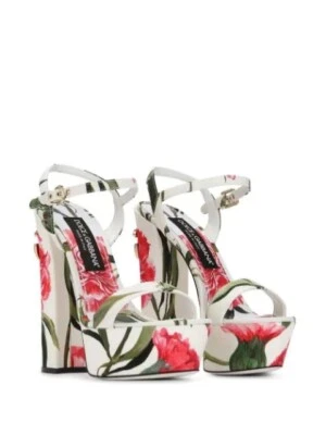 Mujer Dolce & Gabbana Sandalias Plataforma Estampado Floral Talla 38 EU US 8 Foto 1 de 4