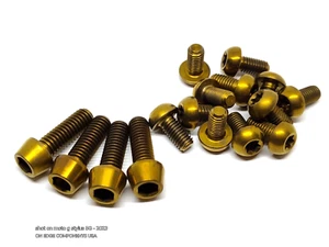 Bronze KASH Titanium Brake Caliper + Rotor Bolt Kit For Hope Magura Sram Hayes - Picture 1 of 1