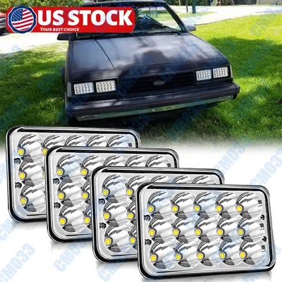 4 PIEZAS 4x6" DRL LED Faros 4652 H4651 Bombillas para Chevy G10 G20 G30 C10 C20 C30 Foto 1 de 4