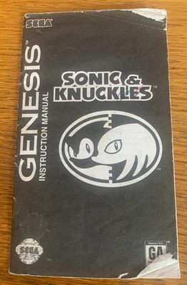 Sega Genesis Sonic & Knuckles- Authentic Instruction Booklet/Manual Only - Image 1 of 3