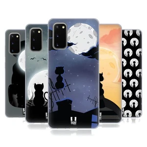 HEAD CASE DESIGNS CAT AND MOON SOFT GEL CASE FOR SAMSUNG PHONES 1 - Picture 1 of 14