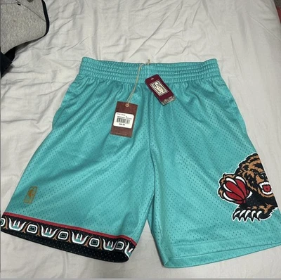 Pantalones Cortos Mitchell & Ness Vancouver Grizzlies Baloncesto Swingman Carretera Para Hombres M Verde azulado Foto 1 de 4