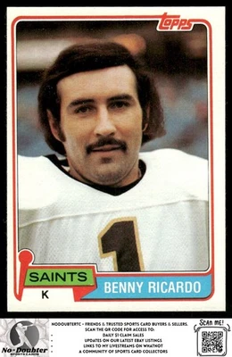 1981 Topps #306 Benny Ricardo New Orleans Saints - Image 1 of 2