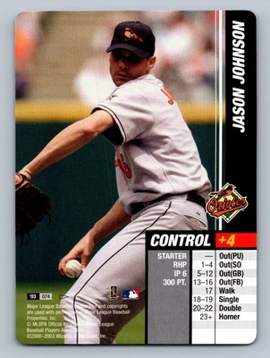 2003 MLB Showdown Pennant Run Jason Johnson #074 - Image 1 of 2