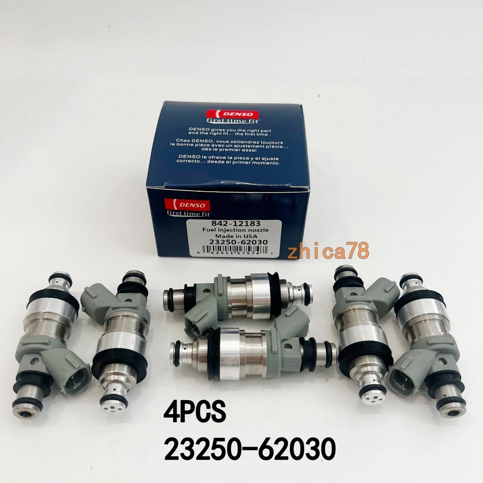6PCS 23250-62030 Denso Fuel Injectors for 1996-1998 Toyota 4Runner 3.4L V6