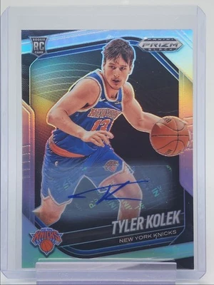 TYLER KOLEK 2024-25 PANINI PRIZM BLACK ROOKIE AUTOGRAPH SILVER RC AUTO Q3701 - Image 1 of 2