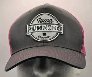 Iowa Running Company Richardson 112 Pink Mesh SnapBack Trucker Hat Cap Fitness - Picture 1 of 9