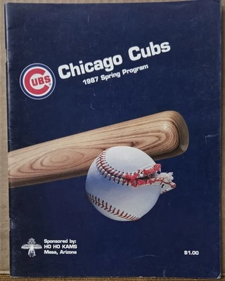 1987 Spring Training Program Chicago Cubs vs. Milwaukee Brewers - Image 1 of 2