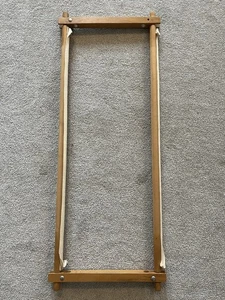 Vintage Wooden Rotating Tapestry Embroidery Frame 31” X 12” (one Screw Missing) - Picture 1 of 5