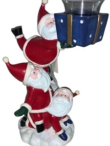HOMCO Santa Claus Trio Decorative Candleholder Votive Christmas Season #57032 - Picture 1 of 6