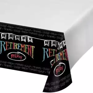 Retirement Chalk Tablecover PL 54x108 - Picture 1 of 1