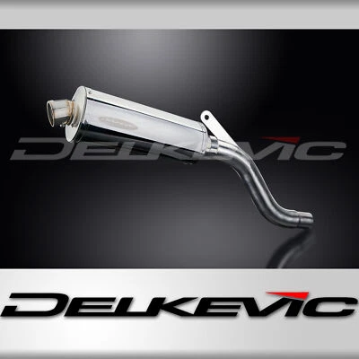 Yamaha XT600E 1990-1995 Delkevic Slip On 14" Oval Stainless Exhaust Muffler Kit - Image 1 of 4