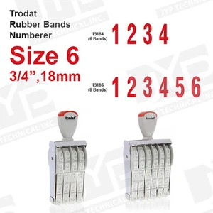 Trodat Rubber Band Numberer Size 6, 3/4", 18mm 4/6 bands - Picture 1 of 5