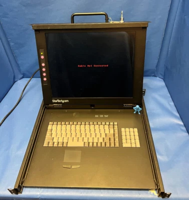 StarTech RKCONS1701GB 1U DuraView 17" Folding LCD Rack Console with Lock & Key - Image 1 of 4