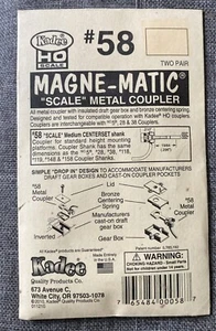 HO Scale Kadee #58 Scale Metal Couplers Medium Centerset (2pr) - Picture 1 of 2