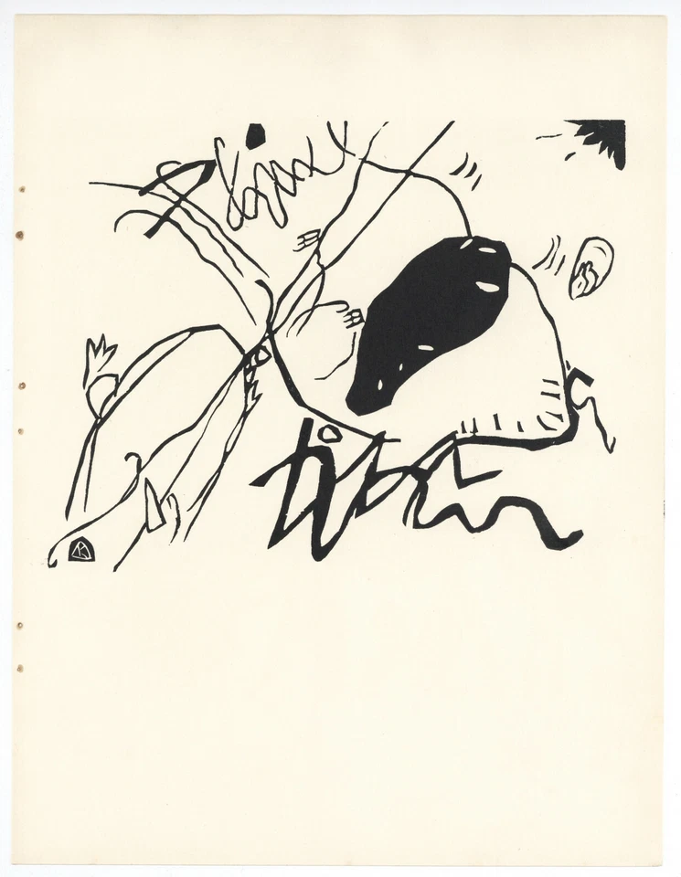 Wassily Kandinsky xilografía original "Schwartzer Fleck" Foto 1 de 1