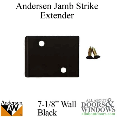 Extensor de golpe Andersen Jamb para puertas con bisagras 3 pulgadas negro Foto 1 de 2