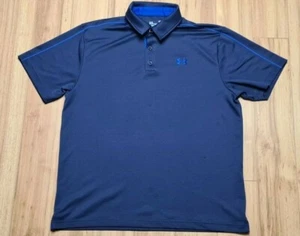 Under Armour Loose Heatgear Men´s Short Sleeve Blue Navy Polo Golf Shirt (L) - Bild 1 von 11