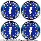 EUROPEAN UNION PORTUGAL Map Shape EU-PT Europe-Portuguese 50mm Sticker Decal x4