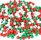 1000 sztuk Boże Narodzenie Kucyk Koraliki Różne Nieprzezroczyste okrągłe plastikowe koraliki do dekoracji domu