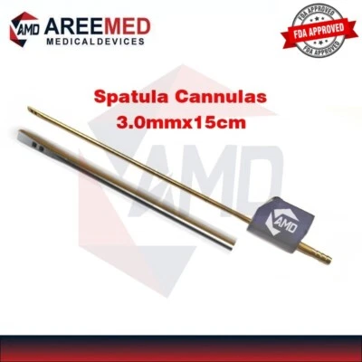 Spatula (Two-Hole) Cannula, 3.0mm, 15cm, Microaire Pal Fitting Cannula - Image 1 of 4