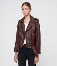 Women's Wear Biker Multi Zip Brown Satin 100% Genuine Lambskin Leather Jacket