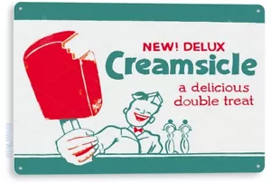 Deluxe Creamsicle Popsicle Schild, Retro Eiswagen Blechschild B131 - Bild 1 von 3