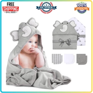 Momcozy Baby Towel Set – 8-Piece, 2 Towels & 6 Washcloths, Soft & Cozy - Picture 1 of 7