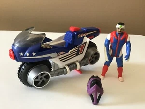 1987 KENNER M.A.S.K. BULLET BIKE HOVERCRAFT w/ ALI BOMBAY ACTION FIGURE COMPLETE - Picture 1 of 16