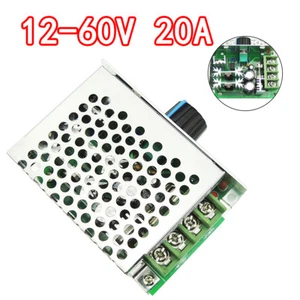 DC 12V-60V Motor Speed Controller HHO 20A PWM Regulator Pulse Width Modulator - Picture 1 of 6