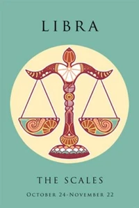 LIBRA astrology art poster 20x30 THE SCALES symbolic CLASSIC bright RARE - Picture 1 of 1