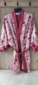 Vintage Contessa Di Roma Womens Floral Print Kimono Robe Knee Length Size 3X - Picture 1 of 4