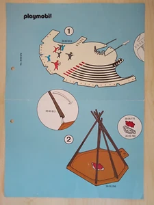 Playmobil Bauanleitung 5247 Indianerzelt 1988 , A4, 4 Seiten - Bild 1 von 1