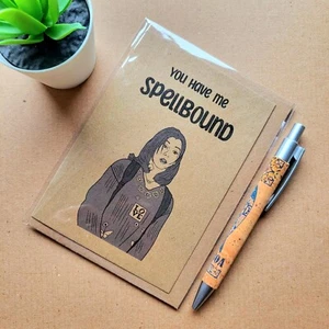 Funny Buffy Willow valentines Card - you have me spellbound - Picture 1 of 3