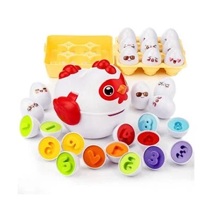Easter Egg Matching Game - 24-Piece Educational Toddler Toys for Color & Shap... - Picture 1 of 7