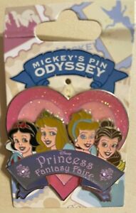 Disney Pin DLR Mickey's Pin Odyssey 2008 Princess Fantasy Faire Princesses Heart
