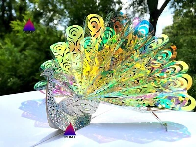 Tarjeta de Felicitación 3D Pop Up Pavo Real Brillo Iridiscente Colorido Pájaro Cumpleaños Madre Foto 1 de 4