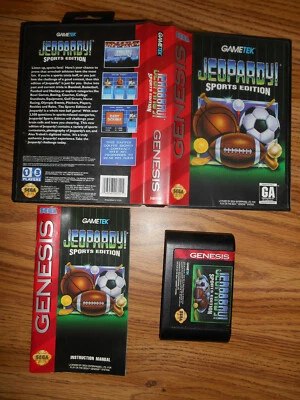 Jeopardy Sports Edition (Sega Genesis, 1994) COMPLETE & ORIGINAL - Image 1 of 4