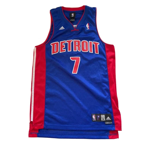 Autographed Adidas Ben Gordon Detroit Pistons NBA Basketball Jersey Mens Medium Cover