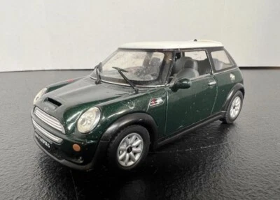 Mini Cooper S Green Kinsmart Diecast Model Car Pull Back Action Model Scale 1:28 - Image 1 of 4