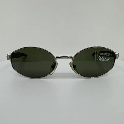 Nuevas gafas de sol vintage Persol 2042 PE 2042-S C. 511/31 plateadas 55-18-135 mm Italia Foto 1 de 4