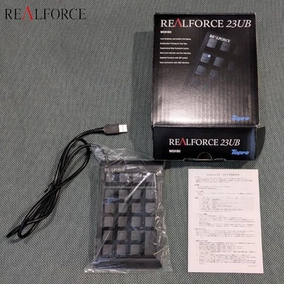 Topre REALFORCE 23UB Numeric Keypad USB Wired WC01B0 DIP Switch Black JAPAN USED - Image 1 of 4